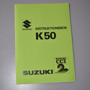 Instruktionsbok Suzuki K-50 ÅRSMODELL 1