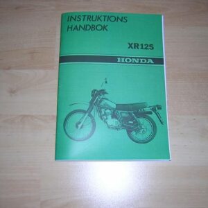 Instruktionsbok Honda Xr 125